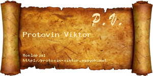Protovin Viktor névjegykártya